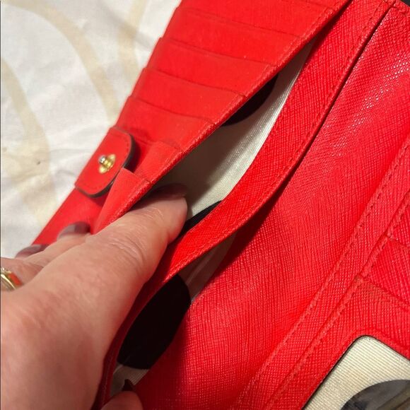 Kate Spade Slim Bifold Red Wallet - Picture 7 of 13